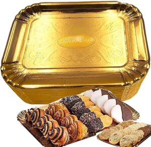 pizety Gold Dessert Trays 12 Pack (9x13)