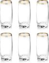 Zanzer Gold Glass Highball Cup Set (6-Piece)
