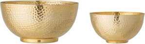 Bloomingville Gold Hammered Metal Bowl Set