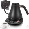 Aiheal Gooseneck Kettle With Temperature Control, Matte Black