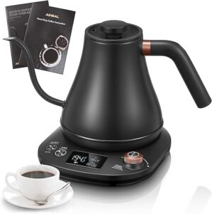 Aiheal Gooseneck Kettle With Temperature Control, Matte Black