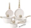 Caannasweis Granite Nonstick Cookware Sets, Basic Gray