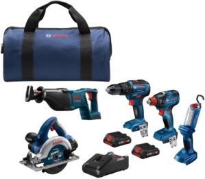 Bosch GXL18V-501B25 18V 5-Tool Combo Kit