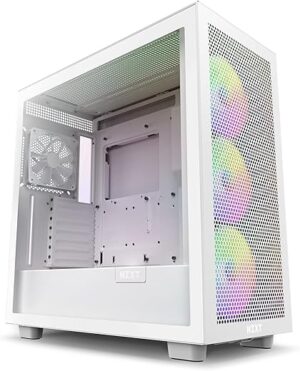 NZXT H7 Flow RGB CM-H71FW-R1 - Compact ATX Mid-Tower Case