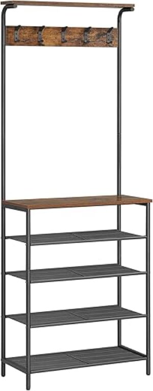 VASAGLE Hall Tree With Shoe Bench, Coat Rack