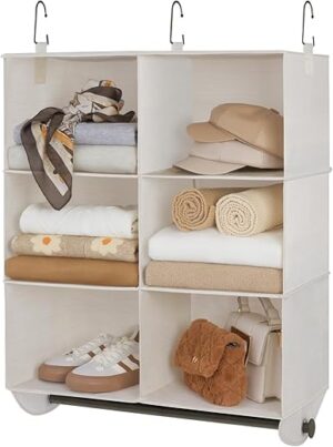 StorageWorks Hanging Closet Organizer With Garment Rod