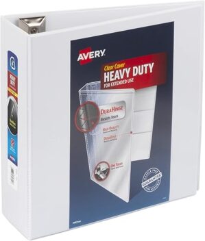 AVERY Heavy Duty 3 Ring Binder, 4″, 79704