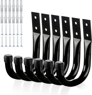 KURUI Heavy Duty Garage Storage Hooks, 6Pcs