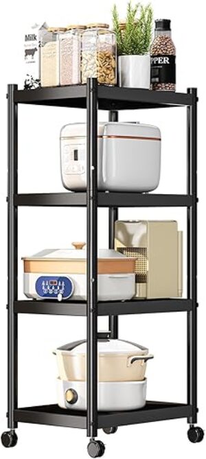caktraie Heavy Duty Metal Storage Rack, Black