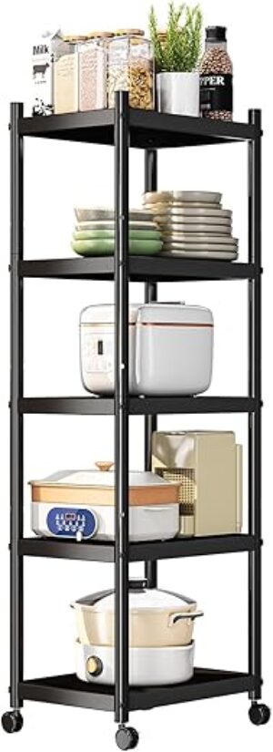 caktraie Heavy Duty Metal Storage Rack With Wheels