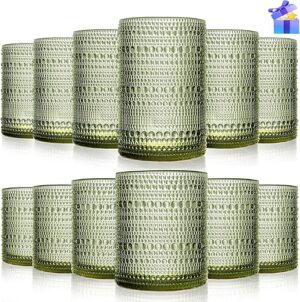 megarte Hobnail Drinking Glasses Set - 12 Count