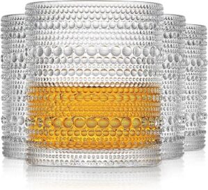 OPAYLY Hobnail Drinking Glasses Set Of 4