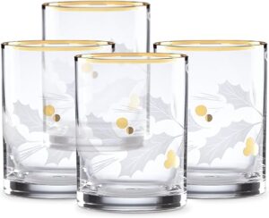 Lenox Holiday Gold Double Old Fashioned Set