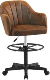 VECELO Home Office Desk Chair, Adjustable Ergonomic Stool