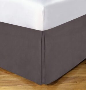 LUX Hotel Bed Skirt 14" Drop, Twin, Grey
