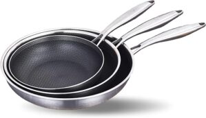 LOLYKITCH Hybrid Tri-Ply Non-Stick Frying Pan Set