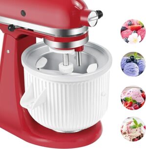 GLINK Ice Cream Maker Attachment For KitchenAid