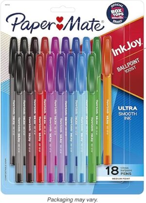 Paper Mate InkJoy Ballpoint Pens, Medium Point, Assorted, 18 Count