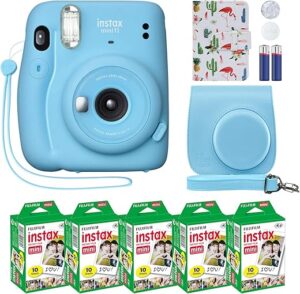 Fujifilm Instax Mini 11 Camera Sky Blue Bundle