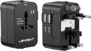 LENCENT International Travel Adapter With USB Ports