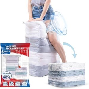 TAILI Jumbo Vacuum Storage Bags, 6 Pack