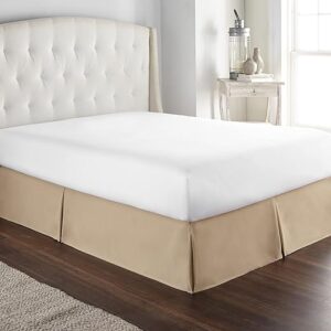 HC COLLECTION King Size Microfiber Bed Skirt, Taupe