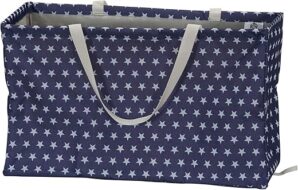Household Essentials Krush Canvas Utility Tote, Blue Stars
