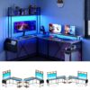 ElectraSpeedy L Shaped Gaming Desk With Hutch