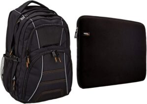 Amazon Basics Laptop Backpack With Padded Straps & 17.3-Inch Sleeve