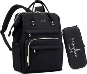 LOVEVOOK Laptop Backpack With Stethoscope Case & USB Port, Fits 17Inch Laptop