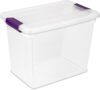 Sterilite Large Clip Box, Stackable Storage Bin, 6-Pack