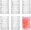 cosnou Large Glasses Set, Hobnail Glassware