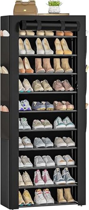 OYREL Large Shoe Rack With Side Pockets