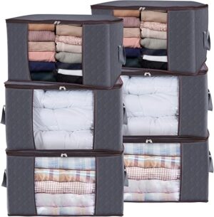 Lifewit Large Storage Bags, 6 Pack Closet Organizers