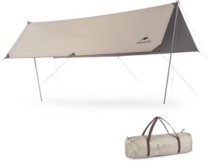 Naturehike Large Tarp, UPF12500+ Waterproof, Ti Black