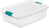 Sterilite Latching Storage Box, See-Through Base
