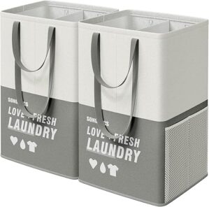 SONGMICS Laundry Hamper With 2 Compartments