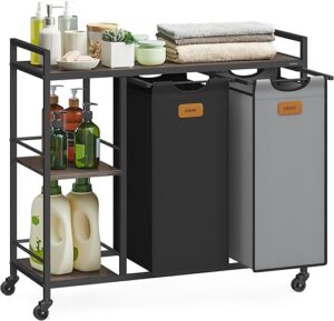 VASAGLE Laundry Hamper With 2 Compartments