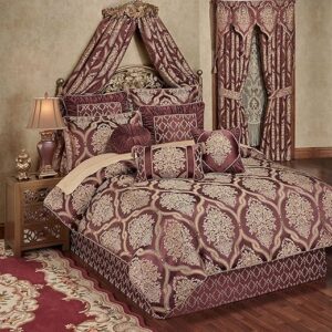 Touch of Class Laurelton Comforter Set - Wine Red