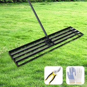 NITOO Lawn Leveling Rake - Heavy Duty Steel