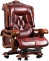 DFHBFG Leather Recliner Manager Chair, White-Dinosaur Doodle4