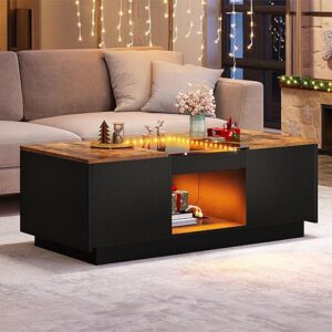 YITAHOME LED Coffee Table With Storage