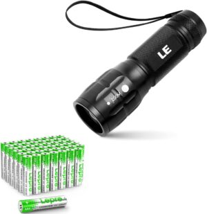 Lighting EVER Lepro LED Flashlight & Batteries Pack