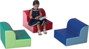 Children’s Factory Library Trio Cozy Kids Chairs, 3-Pack