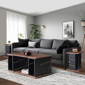 GIA Living Room Set: Coffee Table & 2 End-Tables