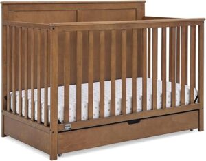 Delta Children Logan 6-in-1 Convertible Crib, Chestnut