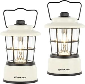 LUXPRO LP1535 265 Lumen Retro LED Lantern - 2-Pack