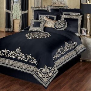 Touch of Class Luxury Bedding Set With Golden Embroidery