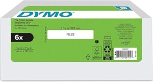 DYMO LW 1-Up File Folder Labels, White