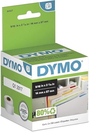 DYMO LW 1-Up File Folder Labels, White